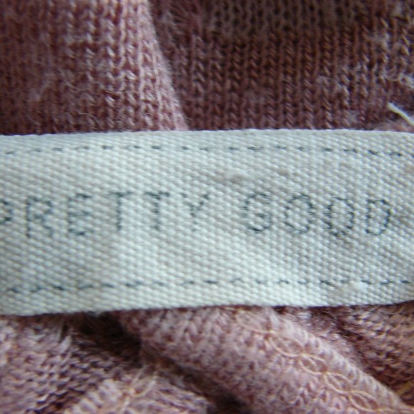 Dusty Rose Mauve Knit Crochet Back Top Tee MED - Picture 12 of 13